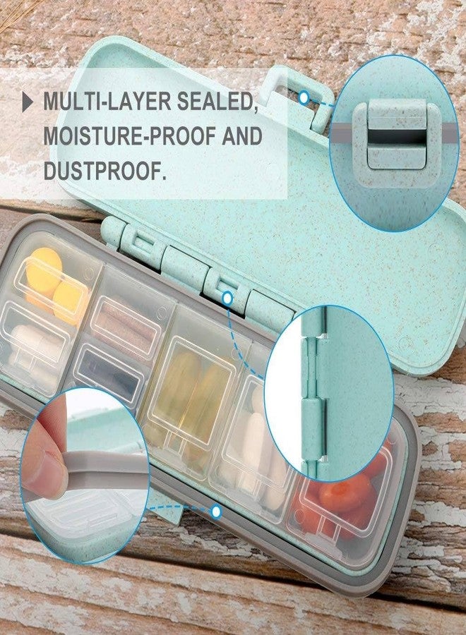 CLICKSWIFT منظم علبة حبوب كليك سويفت®، 7 أقسام، علبة تخزين أدوية وأقراص خالية من مادة BPA وآمنة للاستخدام مع الطعام، مزودة بختم سيليكون محكم الإغلاق، حاوية حبوب أسبوعية محمولة للسفر والمنزل والمكتب" قطعة واحدة (متعددة الألوان) - Image 5